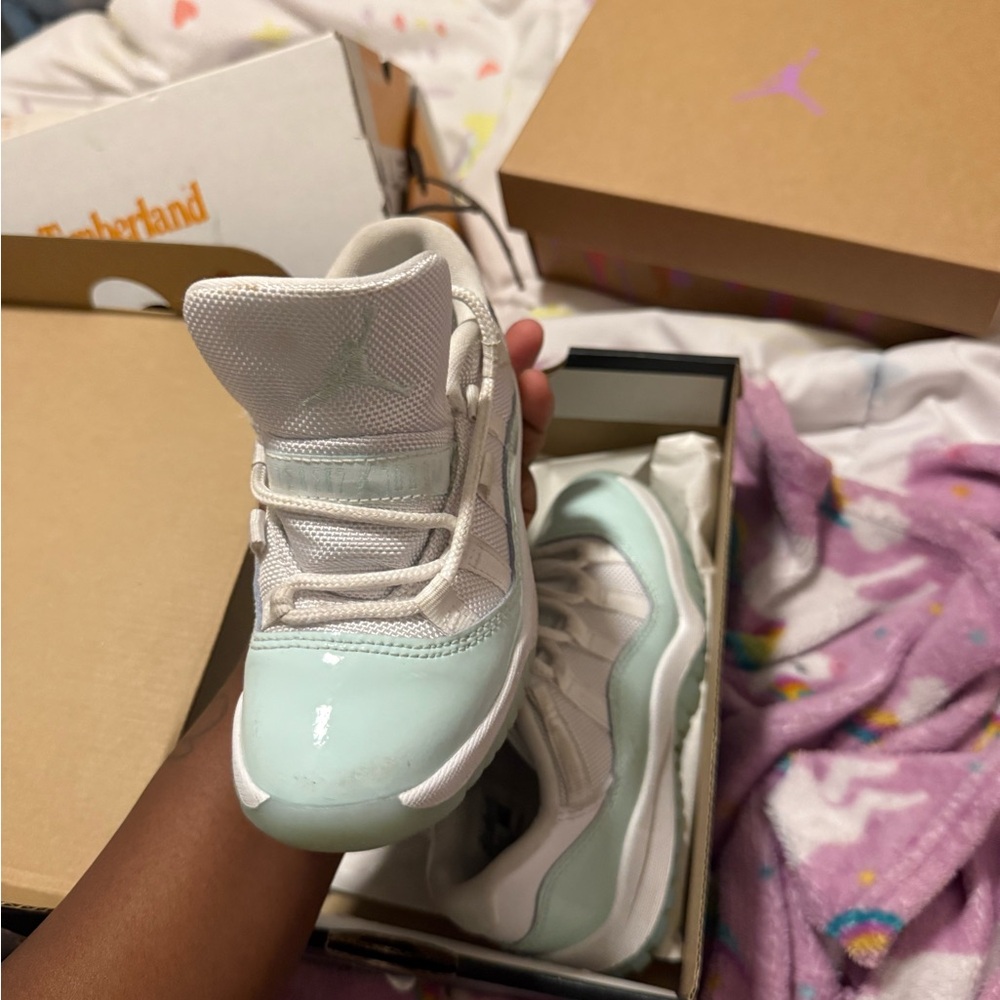 Kids Mint and White Sneakers